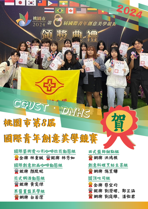 保營系學生參加「桃園市2024第八屆國際青年創意美學競賽」榮獲佳績